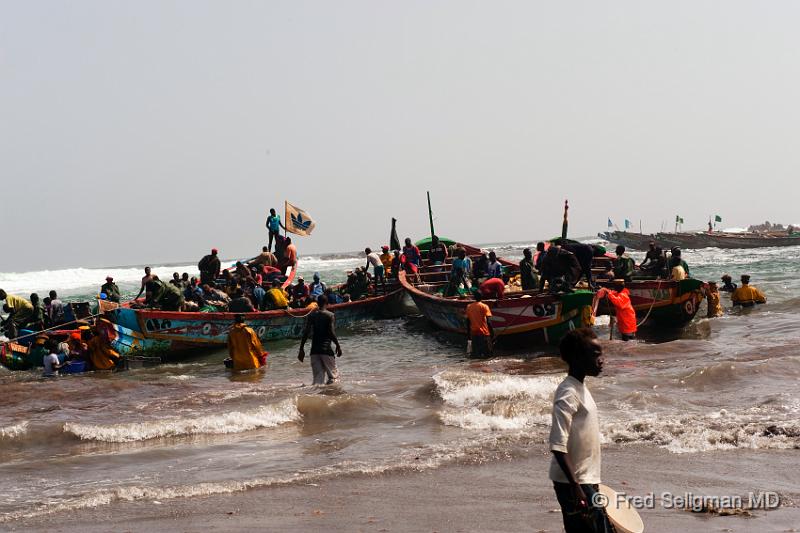 20090529_103334 D3 P1 P1.jpg - Bringing in the catch, Yoff Fishing Village, Senegal